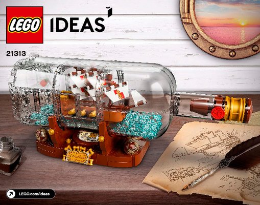 Building Instructions - LEGO - Ideas - 21313 - Ship in a Bottle: Page 1