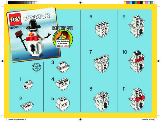 Building Instructions - LEGO - 30008 - Snowman: Page 1