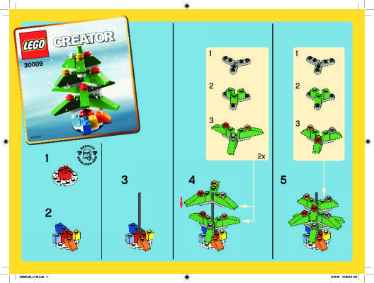 Building Instructions - LEGO - 30009 - Christmas Tree: Page 1