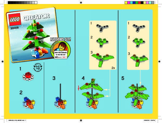 Building Instructions - LEGO - 30009 - Christmas Tree: Page 1