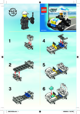 Building Instructions - LEGO - 30013 - Police Quad: Page 1