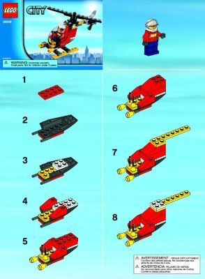 Building Instructions - LEGO - 30019 - Fire Helicopter: Page 1