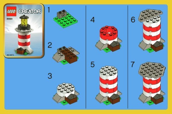 Building Instructions - LEGO - 30023 - Lighthouse: Page 1