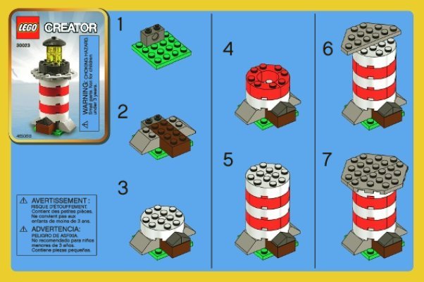 Building Instructions - LEGO - 30023 - Lighthouse: Page 1