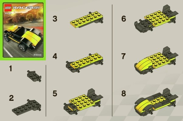 Building Instructions - LEGO - 30036 - Buggy Racer: Page 1