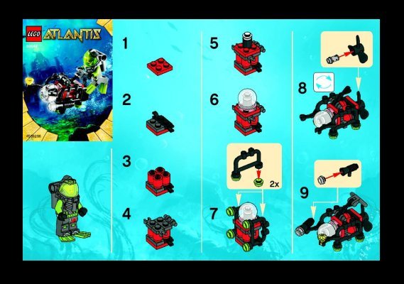 Building Instructions - LEGO - 30042 - Mini Sub: Page 1