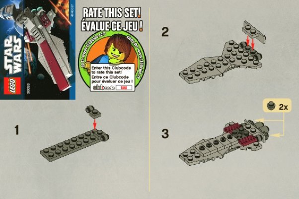 Building Instructions - LEGO - 30053 - Republic Attack Cruiser: Page 1