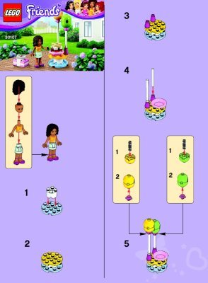 Building Instructions - LEGO - 30107 - LEGO® Friends Birthday Party: Page 1