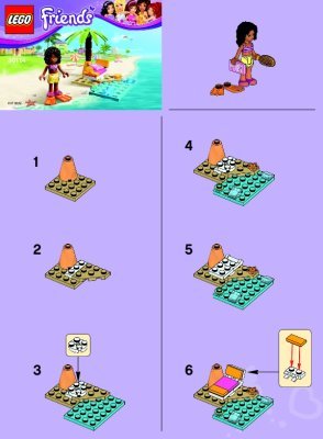 Building Instructions - LEGO - 30114 - Andrea’s Beach Lounge: Page 1