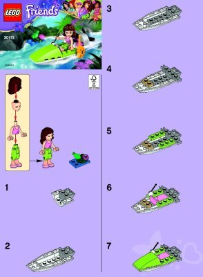 Building Instructions - LEGO - 30115 - Jungle Boat: Page 1