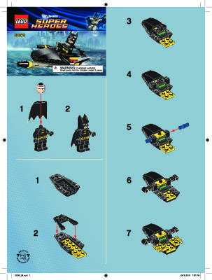 Building Instructions - LEGO - 30160 - BatmanTM: Jet Surfer: Page 1