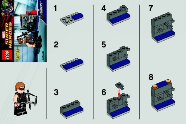 Building Instructions - LEGO - 30165 - Hawkeye with Hero Gear: Page 1