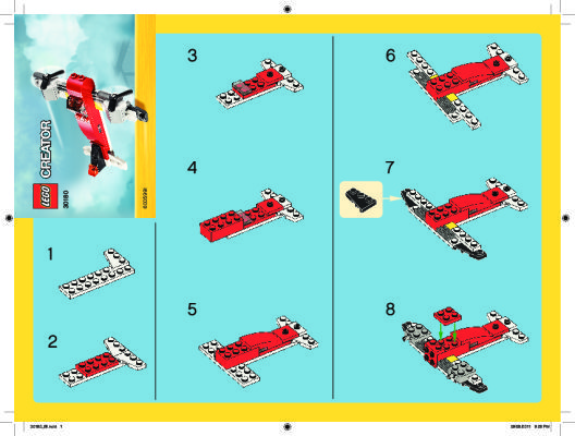 Building Instructions - LEGO - 30180 - Twin Prop: Page 1