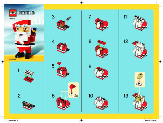 Building Instructions - LEGO - 30182 - Santa: Page 1