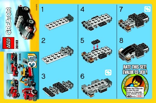 Building Instructions - LEGO - 30183 - Little Car: Page 1