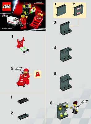 Building Instructions - LEGO - 30196 - Shell F1 Team: Page 1