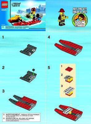 Building Instructions - LEGO - 30220 - Fire Speedboat: Page 1