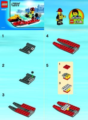 Building Instructions - LEGO - 30220 - Fire Speedboat: Page 1