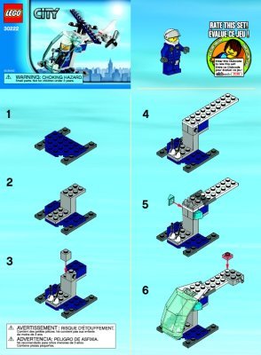 Building Instructions - LEGO - 30222 - Police Helicopter: Page 1