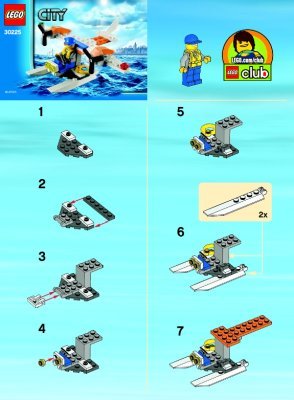 Building Instructions - LEGO - 30225 - Seaplane: Page 1