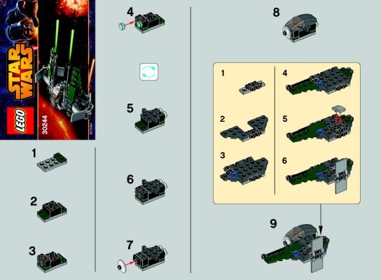 Building Instructions - LEGO - 30244 - Anakin's Jedi Intercepter™: Page 1