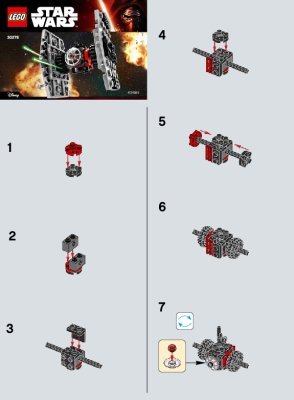 Building Instructions - LEGO - 30276 - First Order Special Forces TIE fighter™: Page 1