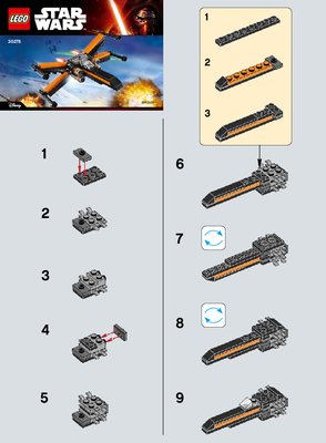 Building Instructions - LEGO - Star Wars - 30278 - Poe's X-Wing Fighter™: Page 1