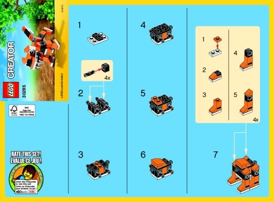 Building Instructions - LEGO - 30285 - Tiger: Page 1