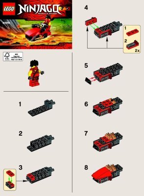 Building Instructions - LEGO - 30293 - Kai Drifter: Page 1