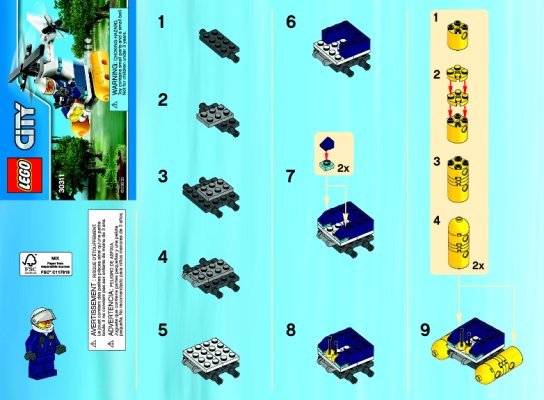 Building Instructions - LEGO - 30311 - Swamp Police Helicopter: Page 1