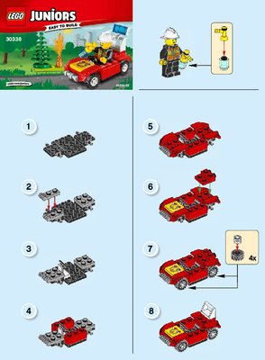 Building Instructions - LEGO - 30338 - Fire Car: Page 1