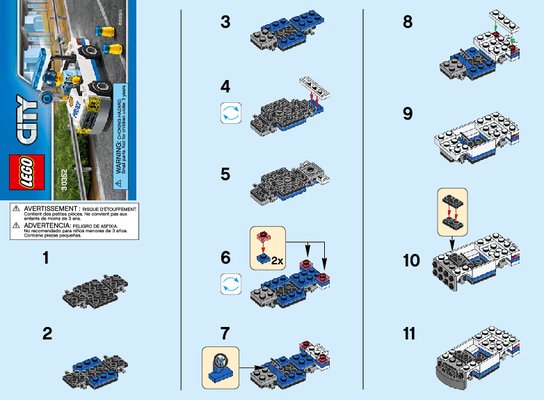 Building Instructions LEGO City 30352 Police Car