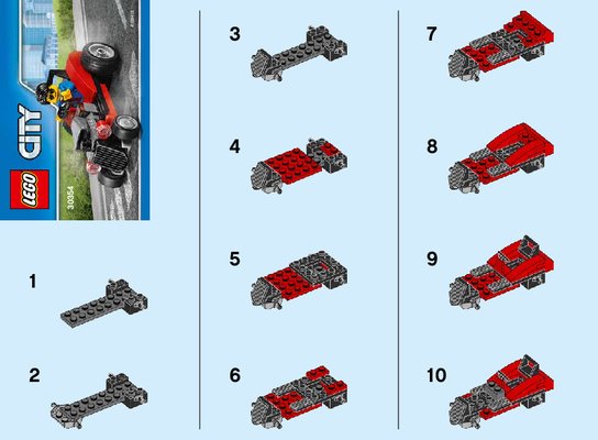 Building Instructions - LEGO - 30354 - Hot Rod: Page 1