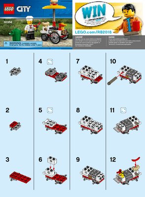 Building Instructions - LEGO - 30356 - Hot Dog Stand: Page 1