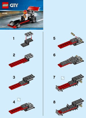 Building Instructions - LEGO - 30358 - Dragster: Page 1