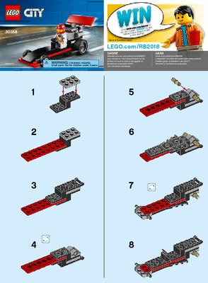 Building Instructions - LEGO - 30358 - Dragster: Page 1