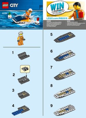 Building Instructions - LEGO - 30363 - Race Boat: Page 1