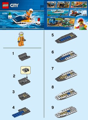 Building Instructions - LEGO - 30363 - Race Boat: Page 1