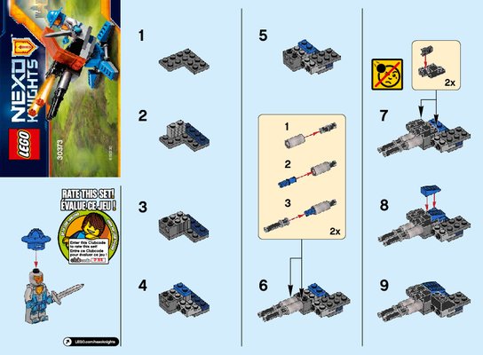 Building Instructions - LEGO - 30373 - Knighton Hyper Cannon: Page 1