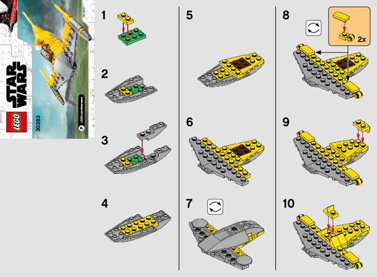 Building Instructions - LEGO - 30383 - Naboo Starfighter™: Page 1