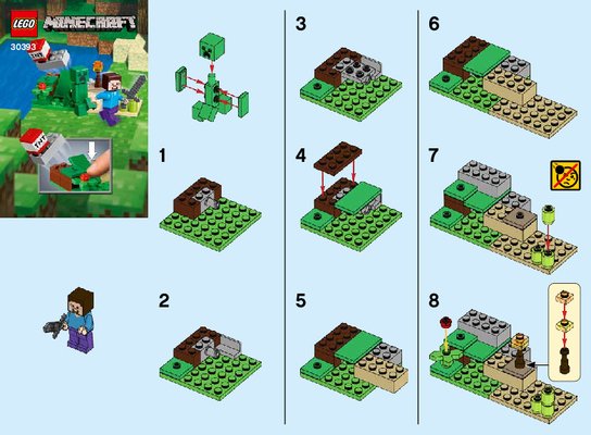 30393 - Minecraft™ Steve and Creeper™ Set