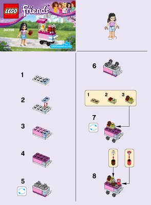 Building Instructions - LEGO - 30396 - Cupcake Stall: Page 1