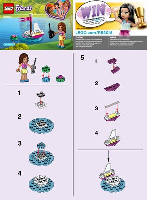 Building Instructions - LEGO - 30403 - Olivia's Remote Control Boat: Page 1