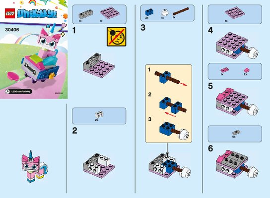 Building Instructions LEGO 30406 Unikitty Roller Coaster Wagon