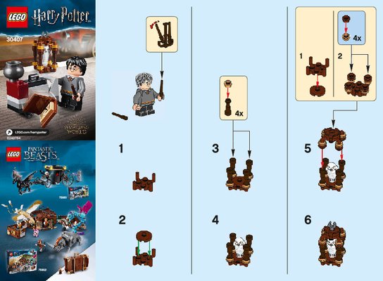 Building Instructions - LEGO - 30407 - Harry´s Journey to Hogwarts™: Page 1