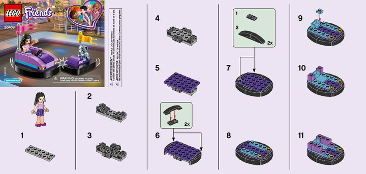 Building Instructions - LEGO - 30409 - Emma's Bumper Car: Page 1