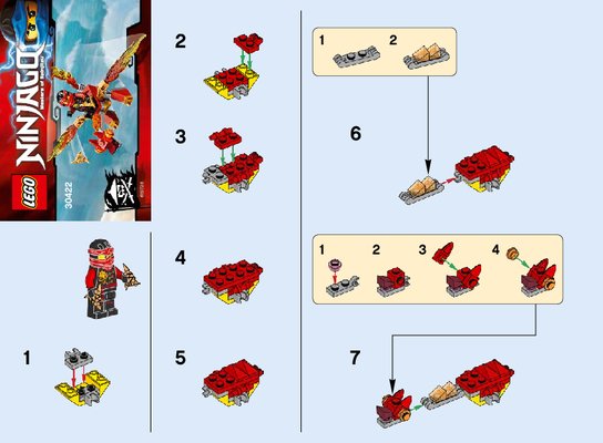 Building Instructions - LEGO - 30422 - Kai's Mini Dragon: Page 1