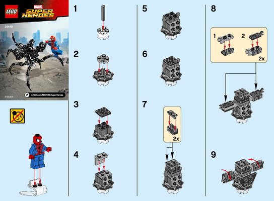 Building Instructions - LEGO - 30448 - Spider-Man vs. The Venom Symbiote: Page 1