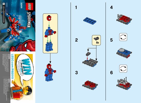 Building Instructions - LEGO - 30451 - Spider-Man's Mini Spider Crawler: Page 1