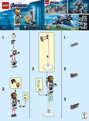 Building Instructions - LEGO - 30452 - Iron Man and Dum-E: Page 1